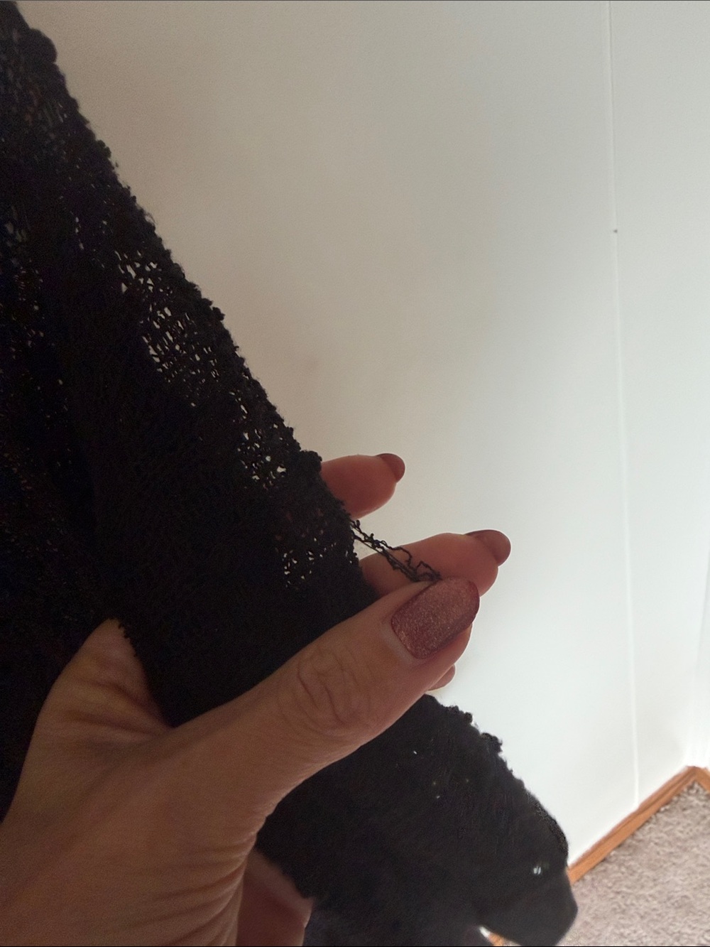 Byron Lars Black Long Sleeve Lace Knit Sheath Dress - Picture 5 of 5